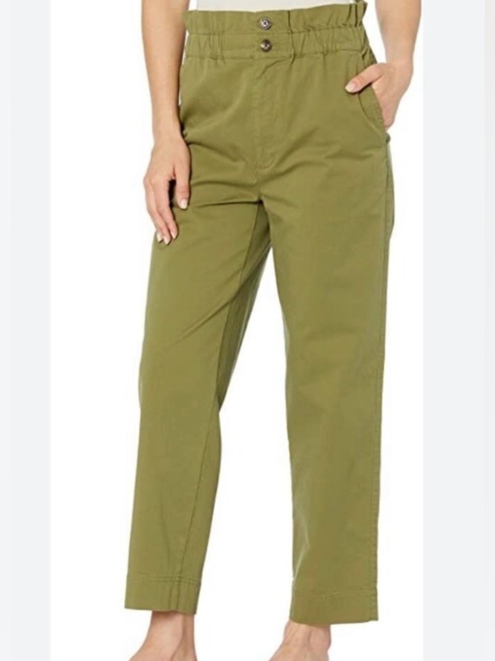 Madewell Olive Paper Bag Pants sz4